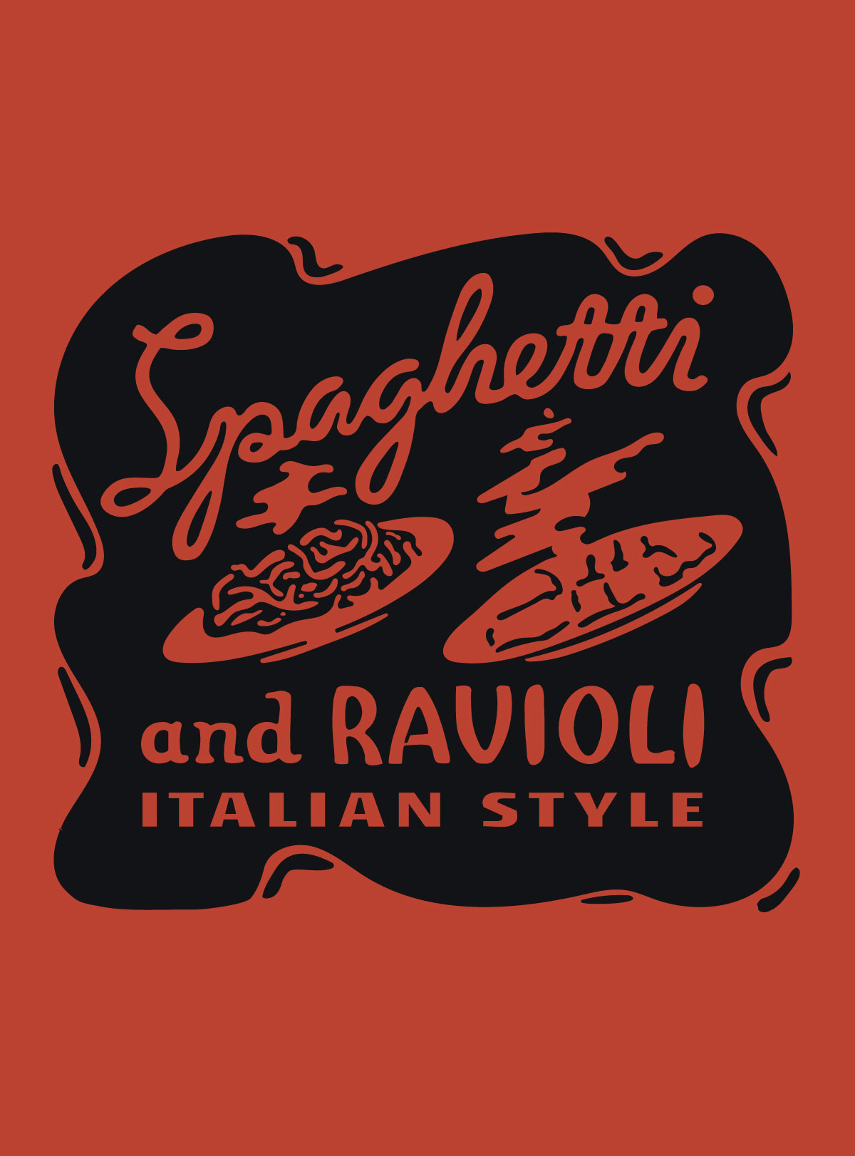 Spaghetti and Ravioli Italian Style Graphic